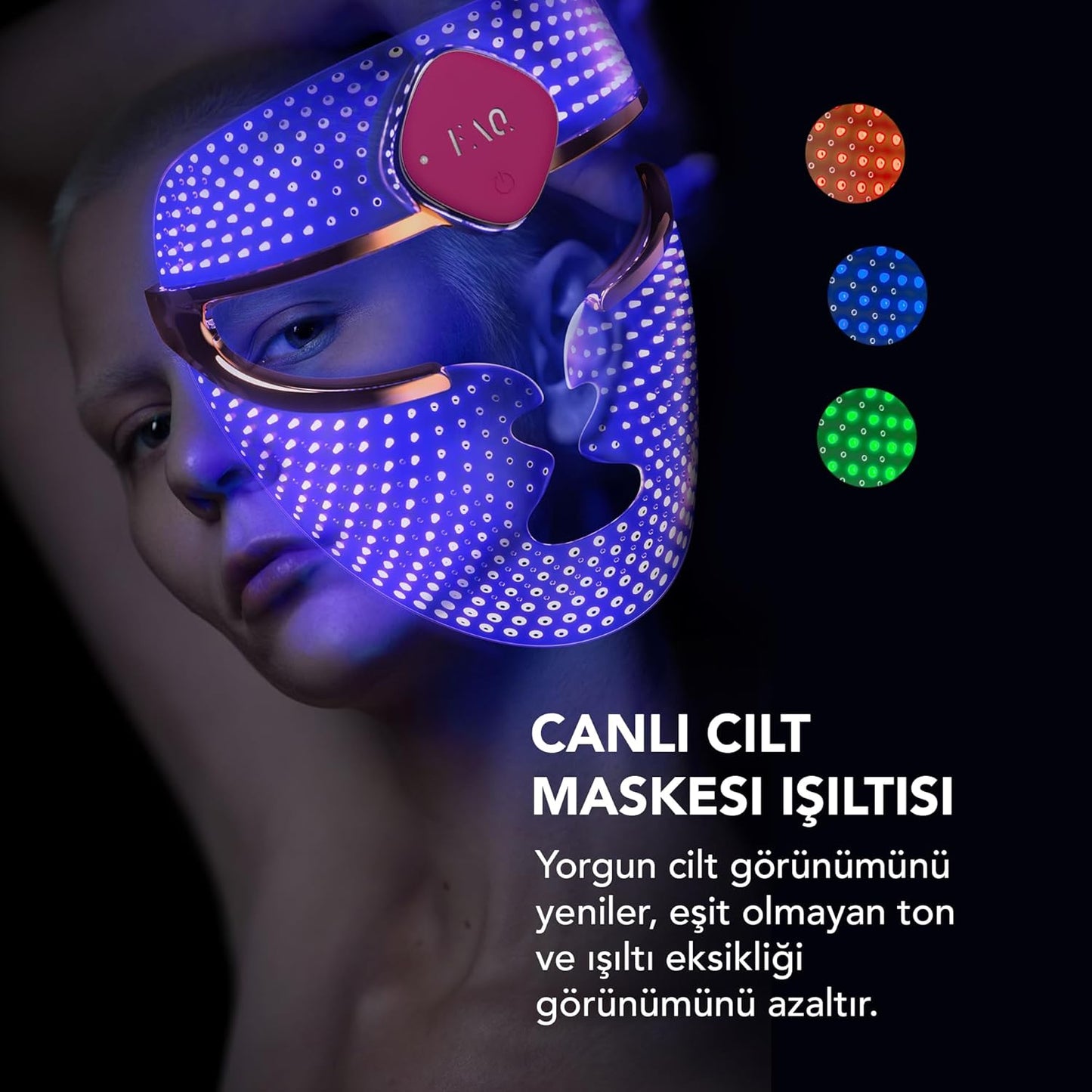Maska LED RGB na Twarz – Terapia Światłem na Trądzik i Zmarszczki | FAQ 201