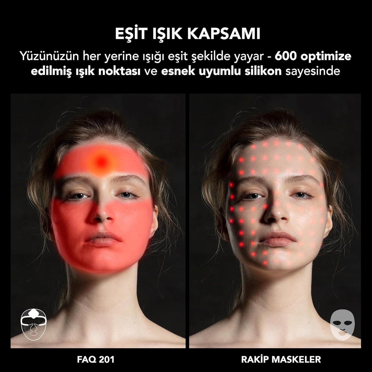 Maska LED RGB na Twarz – Terapia Światłem na Trądzik i Zmarszczki | FAQ 201