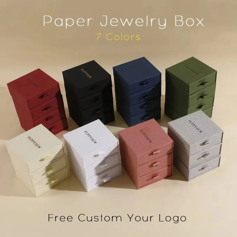 ✨ Eleganckie Personalizowane Pudełko na Biżuterię z Własnym Logo ✨
Wykwintne opakowanie premium z miękką gąbką i wysuwaną szufladką